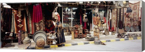 Framed Group of objects in a market, Palmyra, Syria Print