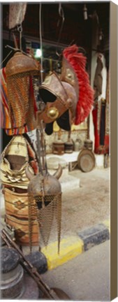 Framed Souvenirs displayed in a market, Palmyra, Syria Print