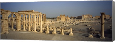 Framed Old ruins of a temple, Temple Of Bel, Palmyra, Syria Print