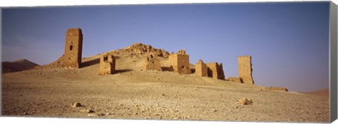 Framed Ancient tombs on a landscape, Palmyra, Syria Print