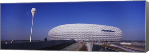 Framed Soccer stadium in a city, Allianz Arena, Munich, Bavaria, Germany Print