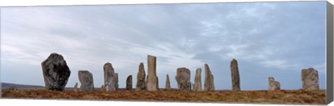 Framed Rocks on a landscape, Callanish Standing Stones, Lewis, Outer Hebrides, Scotland Print