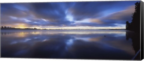 Framed Panoramic view of a river, Vuoksi River, Imatra, Finland Print