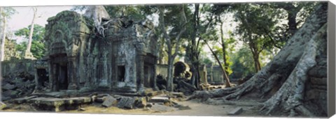 Framed Old ruins of a building, Angkor Wat, Cambodia Print