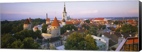 Framed High angle view of a city, Tallinn, Estonia Print