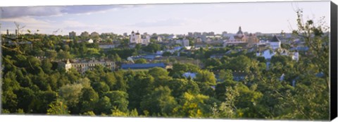 Framed High angle view of a city, Vilnius, Trakai, Lithuania Print