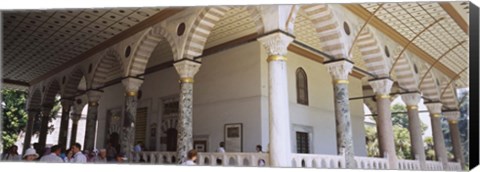 Framed Group of people in front of a chamber, Topkapi Palace, Istanbul, Turkey Print