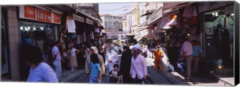 Framed Group of people in a market, Grand Bazaar, Istanbul, Turkey Print