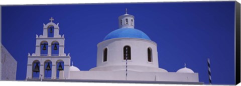 Framed High section view of a church, Oia, Santorini, Greece Print