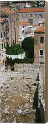 Framed High angle view of the old ruins in a town, Dubrovnik, Croatia Print