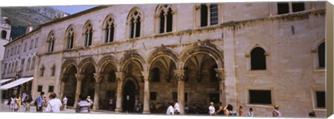 Framed Group of people in front of a palace, Rector&#39;s Palace, Dubrovnik, Croatia Print