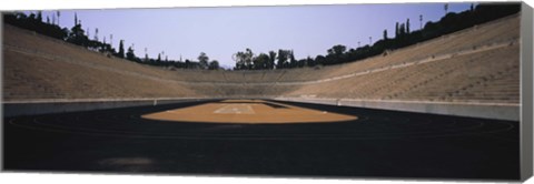 Framed Interiors of a stadium, Olympic Stadium, Athens, Greece Print