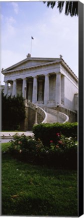 Framed Low angle view of a building, National Library, Athens, Greece Print