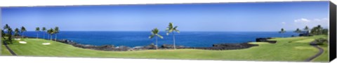 Framed Trees in a golf course, Kona Country Club Ocean Course, Kailua Kona, Hawaii Print