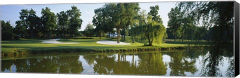 Framed Lake on a golf course, Tantallon Country Club, Fort Washington, Maryland, USA Print