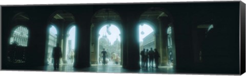 Framed Arcade of a building, St. Mark&#39;s Square, Venice, Italy (Birght Sky) Print