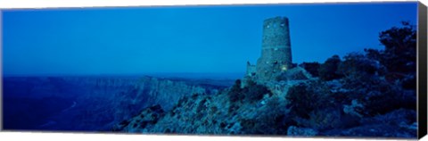 Framed Desert View Watchtower in Blue, Desert Point, Grand Canyon National Park, Arizona Print