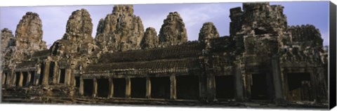 Framed Facade of an old temple, Angkor Wat, Siem Reap, Cambodia Print