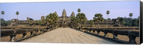 Framed Path leading towards an old temple, Angkor Wat, Siem Reap, Cambodia Print