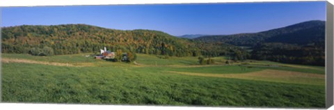 Framed Farmhouse in Field, Vermont Print