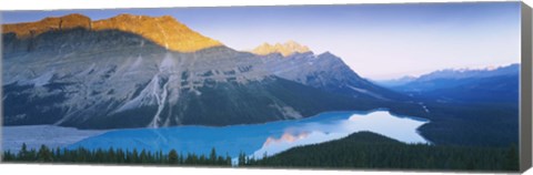 Framed Mountains by Peyto Lake, Canada Print