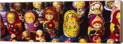 Framed Close-up of Russian nesting dolls, Bulgaria Print