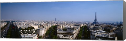 Framed High angle view of a cityscape, Paris, France Print