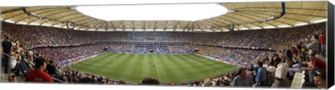 Framed Crowd in a stadium to watch a soccer match, Hamburg, Germany Print