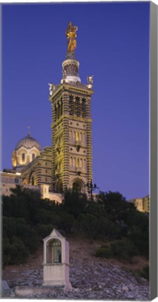 Framed Low angle view of a tower of a church, Notre Dame De La Garde, Marseille, France Print