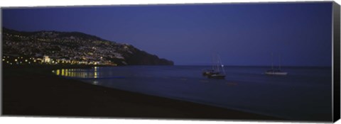 Framed Sailboats in the sea, Funchal, Madeira, Portugal Print