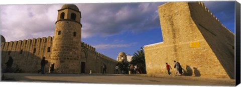 Framed Group of people at a mosque, Great Mosque, Medina, Sousse, Tunisia Print