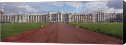 Framed Dirt road leading to a palace, Catherine Palace, Pushkin, St. Petersburg, Russia Print