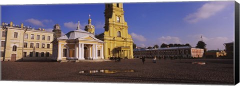 Framed Facade of a cathedral, Peter and Paul Cathedral, Peter and Paul Fortress, St. Petersburg, Russia Print