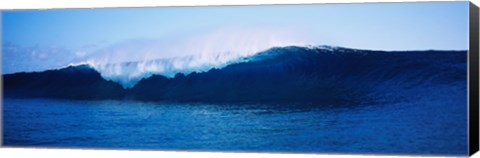 Framed Waves in the ocean, Tahiti, French Polynesia Print
