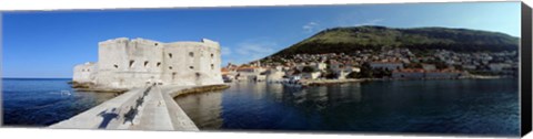 Framed Ruins of a building, Fort St. Jean, Adriatic Sea, Dubrovnik, Croatia Print