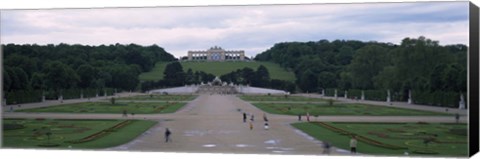 Framed Schonbrunn Palace Garden, Schonbrunn Palace, Vienna, Austria Print