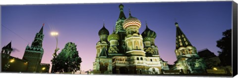 Framed Low angle view of a cathedral, St. Basil&#39;s Cathedral, Red Square, Moscow, Russia Print