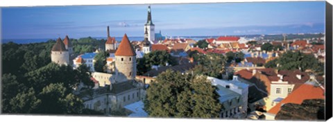 Framed High angle view of a town, Tallinn, Estonia Print