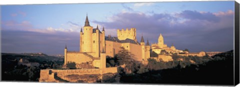 Framed Clouds over a castle, Alcazar Castle, Old Castile, Segovia, Madrid Province, Spain Print