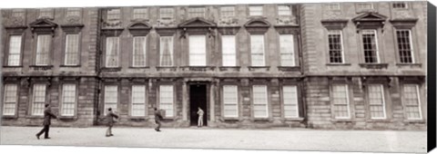 Framed Men carrying boxes, moving to a new building, Dyrham Park, Dyhram, Gloucestershire, England Print