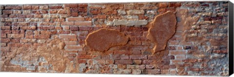 Framed Close-up of a brick wall, Venice, Veneto, Italy Print