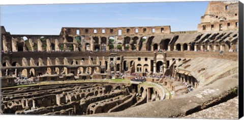 Framed Interiors of an amphitheater, Coliseum, Rome, Lazio, Italy Print