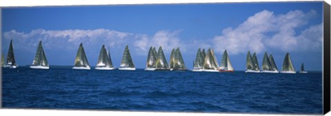 Framed Farr 40&#39;s race during Key West Race Week, Key West Florida, 2000 Print