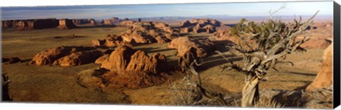 Framed Rock Formations from a Distance, Monument Valley, Arizona, USA Print