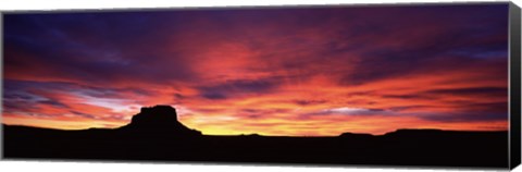 Framed Buttes at sunset, Chaco Culture National Historic Park, New Mexico, USA Print