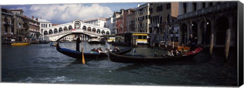 Framed Tourists on gondolas, Grand Canal, Venice, Veneto, Italy Print