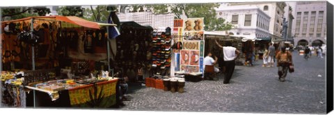 Framed Flea market at a roadside, Greenmarket Square, Cape Town, Western Cape Province, Republic of South Africa Print