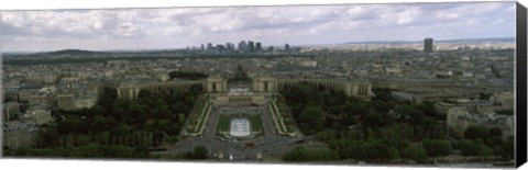 Framed Cityscape viewed from the Eiffel Tower, Paris, Ile-de-France, France Print