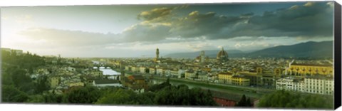 Framed High angle view of a city from Piazzale Michelangelo, Florence, Tuscany, Italy Print