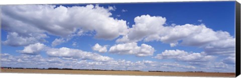 Framed Clouds over a field near Edmonton, Alberta, Canada Print